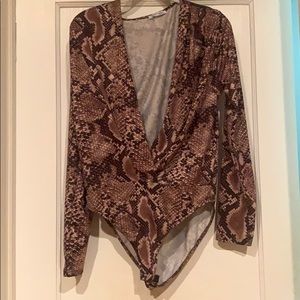 Zara Snakeskin Body Suit